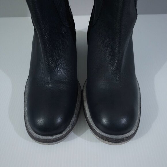 Free People Essential Slouch Boot Womens EU 36.5 Black Leather Tall Boho NEW - Picture 6 of 14
